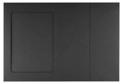 Image de Porte-photos 15,6 x 21,5 cm avec passe-partout et pochette, noir - lot de 10