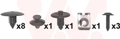 Produktbild von VAN WEZEL Montagesatz Kotflügel 4339796 Vorne Links Vorne Rechts für RENAULT CLIO II (BB0/1/2, CB0/1/2)