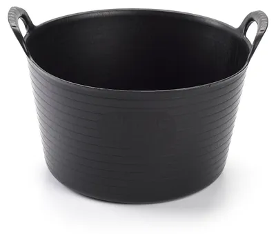 Produktbild von Plasticforte flexibler Eimer/Behalter - schwarz - rund - 15L - 35 × 20 cm