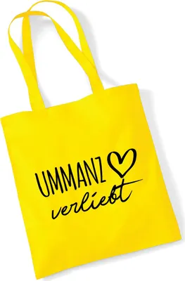 Produktbild von Huuraa Jutebeutel Ummanz verliebt 10 Liter Yellow Baumwolle Tasche Geschenkidee