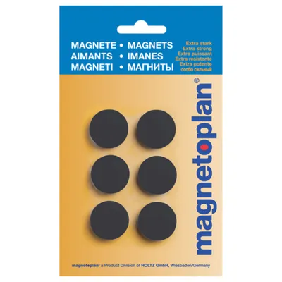 Produktbild von Discofix Hobby geblistert schwarz 25mm 6St