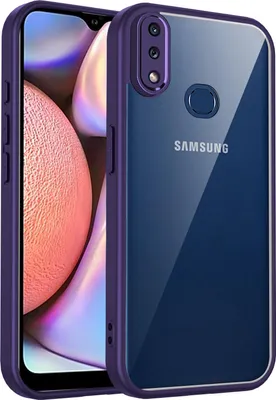 Produktbild von Hülle für Samsung Galaxy A10s Transparente Rückseite TPU Bumper Stoßfest Handyhülle Lila