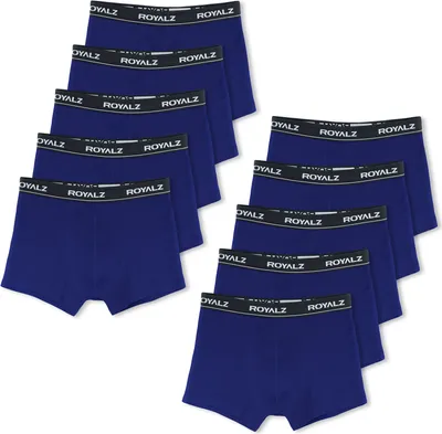 Produktbild von ROYALZ Unterhosen Herren Boxershorts men 10er Pack klassisch für Sport und Freizeit, 10er Pack (95% Baumwolle / 5% Elasthan)