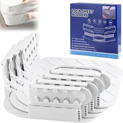 Produktbild von Spannbettlakenhalter mit Verschlussstreifen Bettlakenspanner Hält Spannbettlaken Halter rutschfeste Bettlakenhalter für Gurte Passen an Jedes Bett