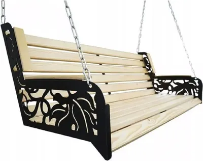 Obrázek produktu pro Zahradní houpačka QLS 150 cm rám s dřevěnými lamelami do 300 kg 11156