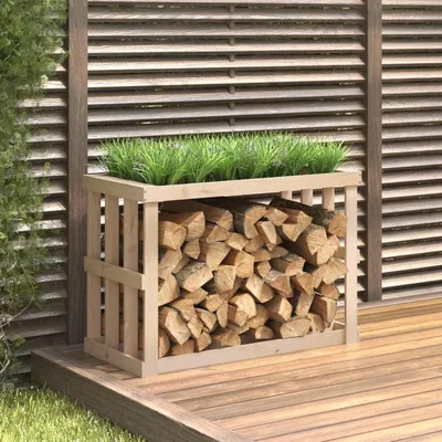 Produktbild von Holzregal für den Außenbereich, 108 x 52 x 74 cm, aus massivem Kiefernholz