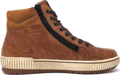 Imagen del producto de Remonte: Zapatos y botas de mujer, tipo botín con cordones, color marrón, para uso casual