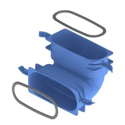 Produktbild von Kermi x-well Bogen 90 Grad vertikal 132x52 mm