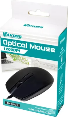 Produktbild von Vakoss TM-481UK, Optisch, USB Typ-A, 1200 DPI, Schwarz