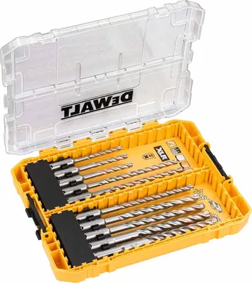 Produktbild von EXTREME Full Carbide SDS-plus Hammerbohrer-Satz DT70752 (10-teilig, im TOUGHCASE)