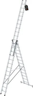 Produktbild von Mehrzweckleiter 3-teilig mit nivello®-Traverse 3x13 Sprossen
