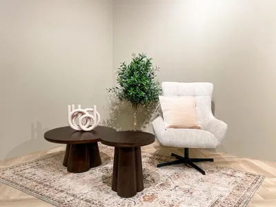 Productafbeelding van Livingfurn Salontafel Brix Clubs Mangohout Bruin Ø80cm