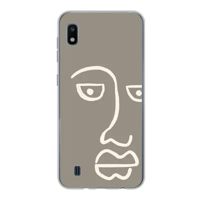Produktbild von MuchoWow® Handyhülle Schutzhülle Hülle für Samsung Galaxy A10 Gesicht - Abstrakt - Strichzeichnung Silikon Softcase Handy Hülle - Schutzhülle