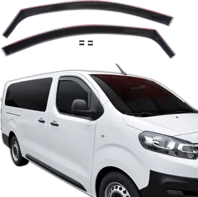 Produktbild von J&J AUTOMOTIVE | GP Windabweiser Für Toyota ProAce ab 2016 2tlg, GP Regenabweiser, Schwarz, Getönt, Aerodynamisch, Einfache Montage, Befeistigung mit Clips