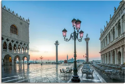 Produktbild von ARTland Leinwandbild Markusplatz in Venedig Größe: 120x80 cm