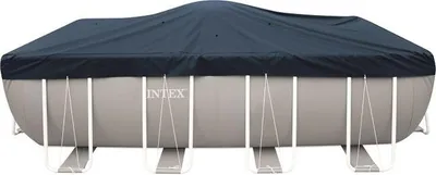Zdjęcie produktu dla Pokrywa Zimowa do Basenu Stelażowego Prostokątnego Intex, 7,32 x 3,66 m, Polietylen Trójwarstwowy, Odporna na UV