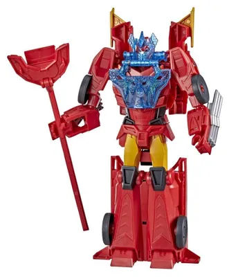 Produktbild von Transformers Bumblebee Cyberverse Adventures Dinobots Unite Toys Ultimate Class Autobot Hot Rod Figur, Energon Armor, ab 6 Jahren, 22,9 cm