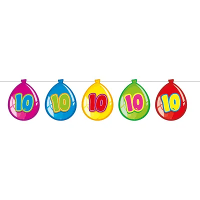 Immagine prodotto di Divertente 10° compleanno Girlande 10m