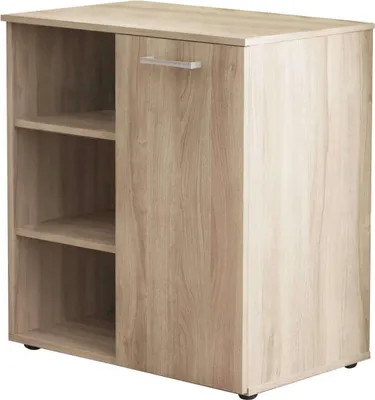 Immagine prodotto di Milani Home - scarpiera slim 1 anta con vani aperti, effetto legno chiaro, 60 x 34 x 80 cm, per ingresso e corridoio