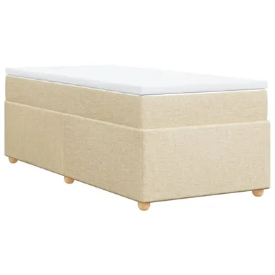 Produktbild von vidaXL Boxspringbett mit Matratze Creme 90x190 cm Stoff