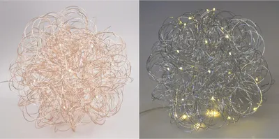 Produktbild von LED-Drahtkugel 25 LEDs Timer Lichterkugel Kugellampe Weihnachtsdeko Lichterkette, Farbe:kupfer