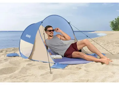 Produktbild von Bestway Zelt Strandmuschel Beach Quick 2 blau 200 x 120 x 90 cm