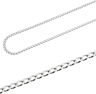 Produktbild von Sterlingsilber Pancerkette 45cm mit Karabiner