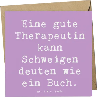 Produktbild von Mr. & Mrs. Panda Grußkarte Spruch Therapeutin Weisheit - Lavendeltraum - Geschenk, Beruf, Wertschätzung, Klappkarte, anlasskarte, Berufspassion, faltkarte, Berufsprodukte