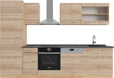 Immagine prodotto di Cucina componibile Vicco R-Line Rovere Sonoma/Goldkraft 300 cm , PL Antracite, Model 53343