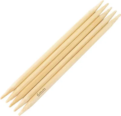 Bambus Nadelspiel Strumpfstricknadeln Gr.6