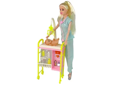 Produktbild von LEAN Toys 15738 Ärztin-Puppe mit Zubehör