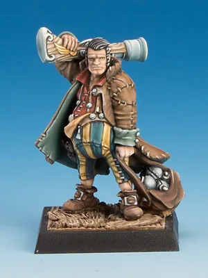 Produktbild von Tabletop-Miniatur Wolfgang für Freebooters Fate, 38 mm Gesamthöhe, Metall, unbemalt, inkl. Charakterkarten & Base
