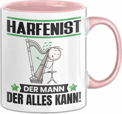 Produktbild von Harfenist Tasse Geschenk für Harfenist Der Mann Der Alles Kann Geschenkidee zum Geburtstag (Rosa)