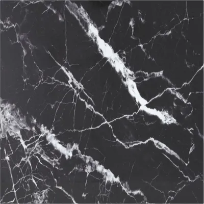 Obrázek produktu pro Stolní deska černá 70x70 cm 6 mm tvrzené sklo mramorový design