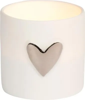 Zdjęcie produktu dla Räder Lichter Herz 2er Set silber D.4,5cm, H.4,5cm