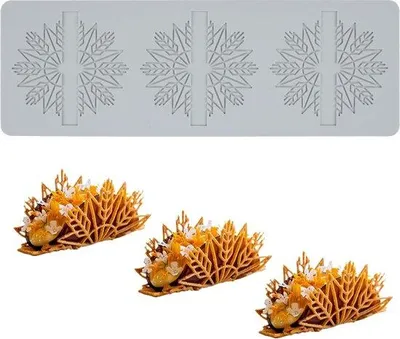 Immagine prodotto di Stampo in silicone per fondente, per decorazioni di torte, 3 fori, cioccolato, fondente