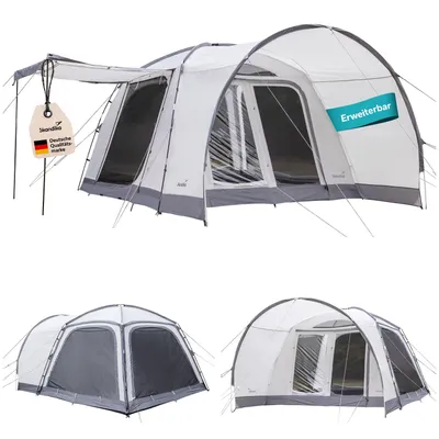 Produktbild von Skandika Kuppelzelt Pitea 4 Flex Protect | Campingzelt für 4 Personen, eingenähter Zeltboden, mit Sonnendach, Wassersäule 5000 mm, UPF 50+