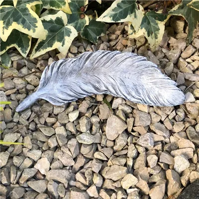 Produktbild von Grabschmuck Feder Grabdeko für Grabgesteck16cm