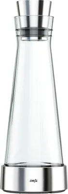 Produktbild von EMSA Kühlkaraffe FLOW SLIM 1l Glas/Edelstahl Packung mit 2 Stück