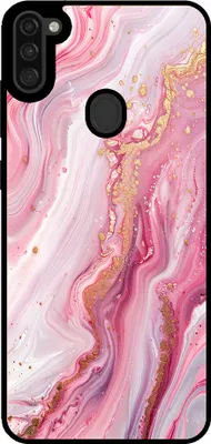 Produktbild von Smartphonica Handytasche Geeignet für Samsung Galaxy M11 mit Marmordruck - TPU zurück Abdeckung Fall Marmor Design - Pink