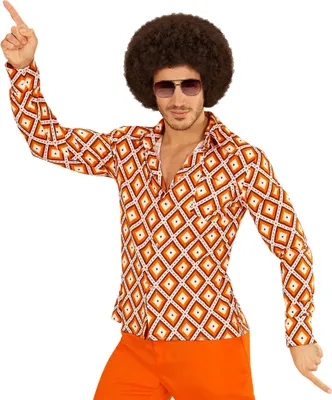 Produktbild von 70er Jahre Rhombus Hemd als Herrenkostüm für Fasching Größe: XXL