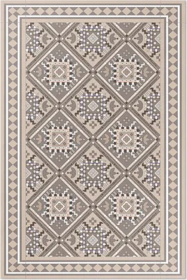 Produktbild von Arabische Geometrie orientalisches Muster – Vinylteppich – 120x180 cm – Indoor Teppich – Flur – Pflegeleicht – Modern