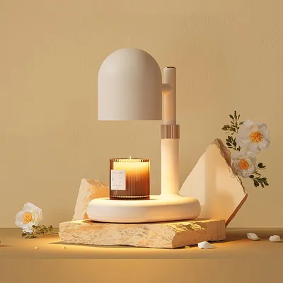 Kerzenwärmer-Lampe mit Timer, Dimmer, höhenverstellbar, 2 Birnen