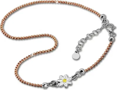 Produktbild von SilberDream 27cm Fußkette Damen 333er rosevergoldet Blume Echt Silber D2SDF2224E
