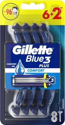 Zdjęcie produktu dla Maszynka do golenia jednorazowa Gilette Blue 3 8 szt trzy ostrza POŚLIZG