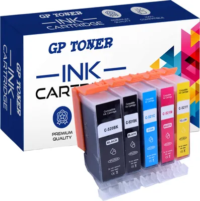 Obrázek produktu pro Inkoustové patrony s čipem pro CANON PIXMA MP540 MP550 MP560 MP620 MP630 MP640 520 521