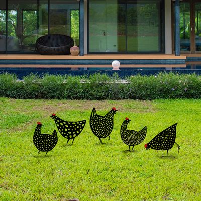 MOB, Dekoratívna sada kovových doplnkov do záhrady - Chick (čierna)
