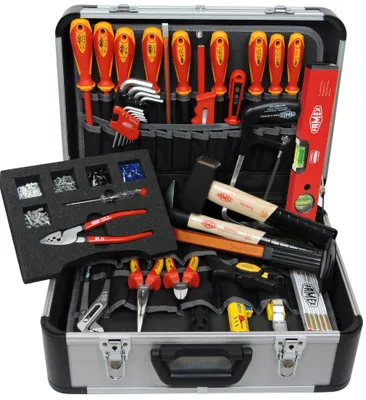 Produktbild von FAMEX 436-10 Elektriker Werkzeugkoffer mit Profi Werkzeug Set - PROFESSIONAL