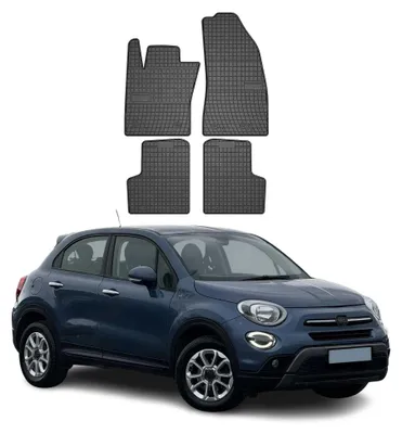 Image de OMAC Tapis de Sol pour Fiat 500X 2015-2026 en Caoutchouc Noir, Image générée par une IA