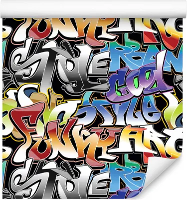 Produktbild von 10m VLIES TAPETE Rolle Kinderzimmer Graffiti Muster Wand Straßenkunst XXL